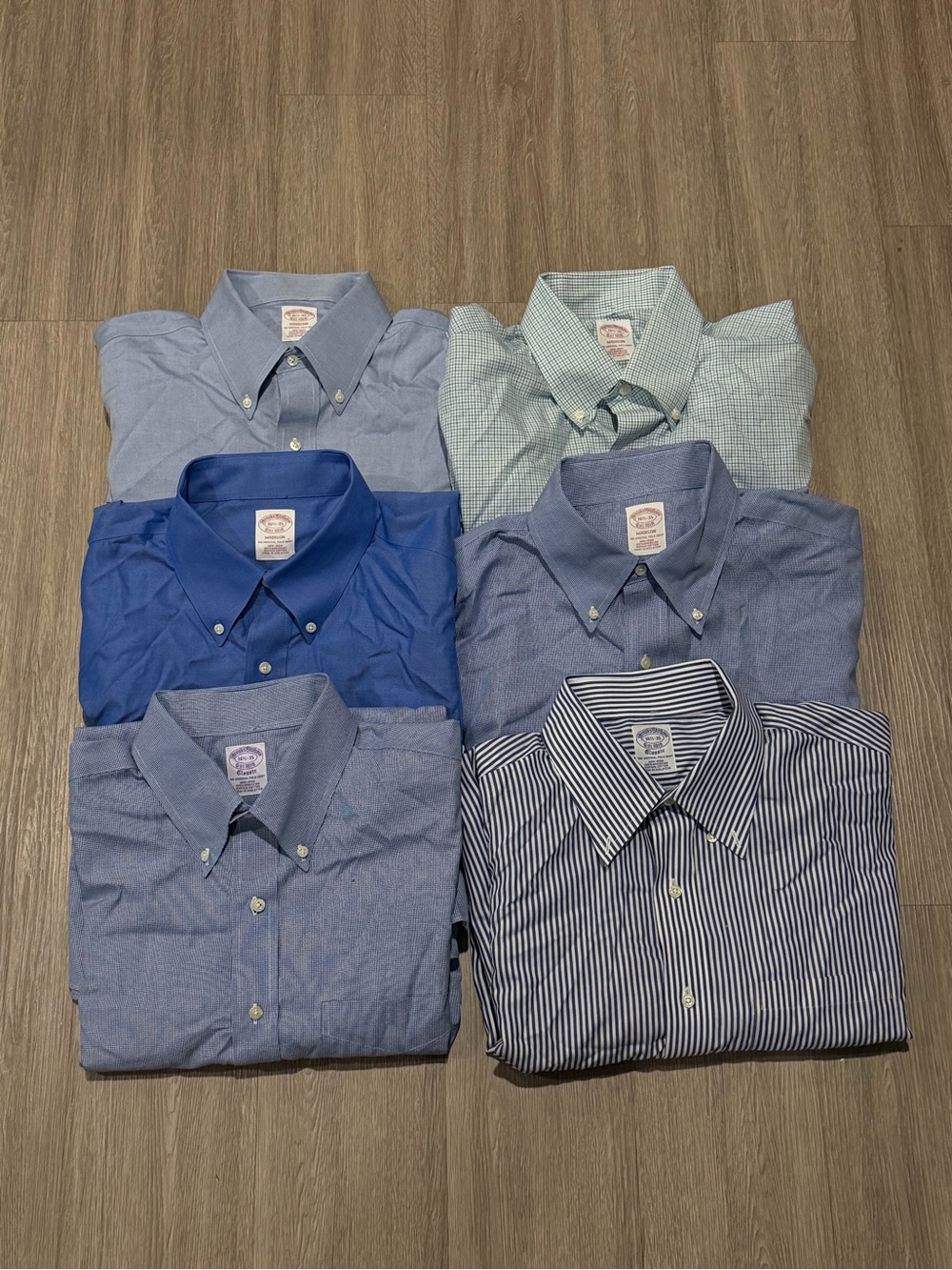 Brooks Brothers Sz 16.5/35 Non-Iron Supima Cotton Shirt Bundle 6 Shirts